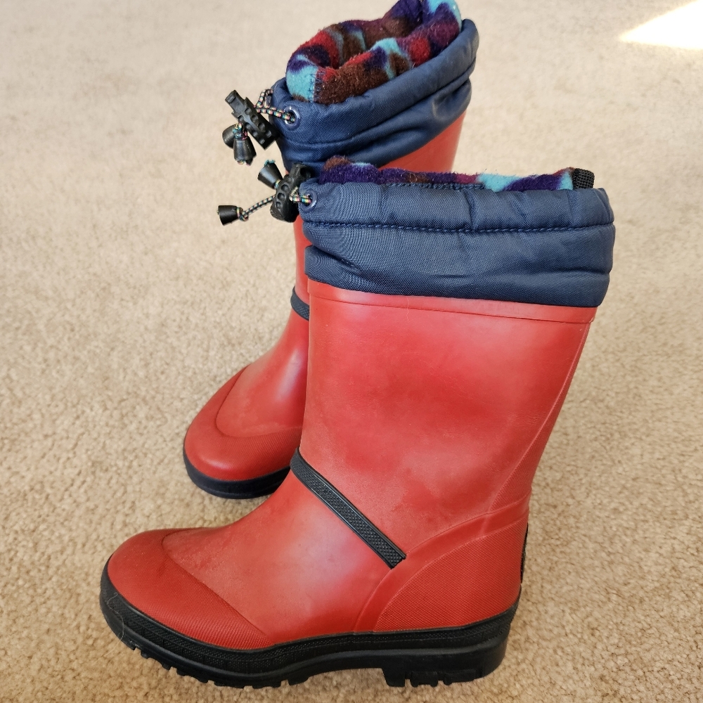 Lands End Vintage Rain/Winter Boot With Fleece Liner, Size 12 - Picture 3 of 8